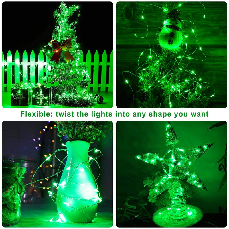 Blingstar أضواء الجنية المدعومة بواسطة USB من بلينغستار، عبوة 2، 33 قدم، 100 LED، سلك فضي مرن، أضواء خيطية صغيرة لشجرة عيد الميلاد/غرفة النوم/التخييم/تزيين العطلات الداخلية، أبيض دافئ - Image 4